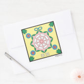 Geluk/gelukkig zijn vierkante sticker (Envelop)