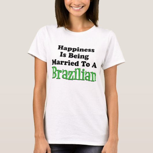 Geluk getrouwd met Braziliaans T-shirt (Voorkant)