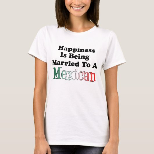 Geluk getrouwd met Mexicaans T-shirt (Voorkant)