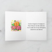 Geluk Gevouwen Wenskaart Kaart (Binnen)