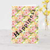 Geluk Gevouwen Wenskaart Kaart (Gele Bloem)