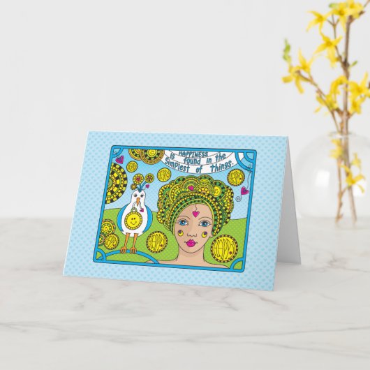 Geluk_Groet Kaart (Gele Bloem)