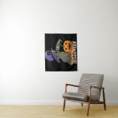 Geluk Halloween Cat met pompoen Wandkleed (In situ)