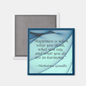 Geluk Harmony Gandhi Quote Magnet (Voorkant / Achterkant)