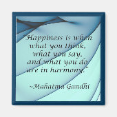 Geluk Harmony Gandhi Quote Magnet (Voorkant)