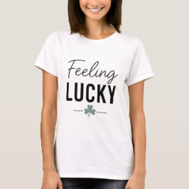 Geluk Hebben – Modern Schrift & Klaver T-shirt