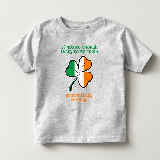 Geluk hebben om Iers te zijn Kinder Shirts (Voorkant)