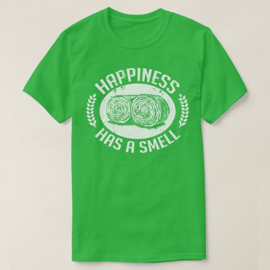 GELUK HEEFT EEN WITTE GEUR T-SHIRT (Design voorkant)