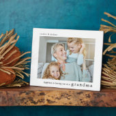 Geluk... heeft jou als oma Foto Fotoplaat (Zijkant)