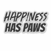 'Geluk Heeft Poten' Hart Pet Ouder Cadeau Sticker (Voorkant)