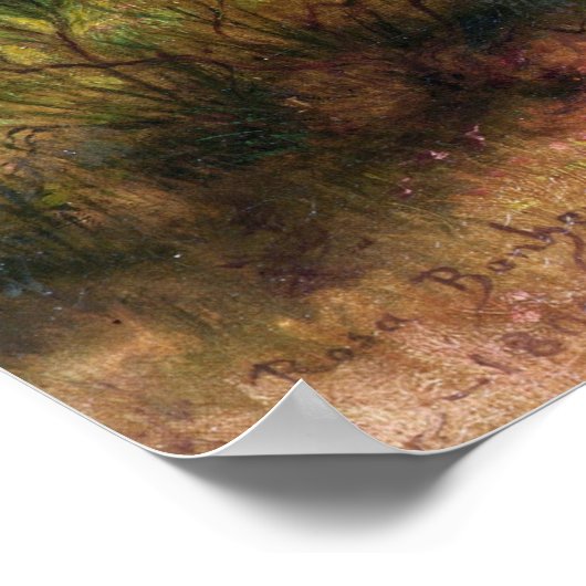 Geluk - Herten en dieren in een bos Poster (Hoek)