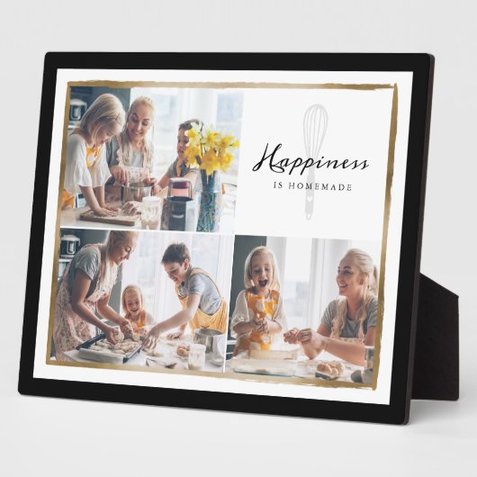 Geluk: Homemade Familie Foto Collage Fotoplaat (Zijkant)