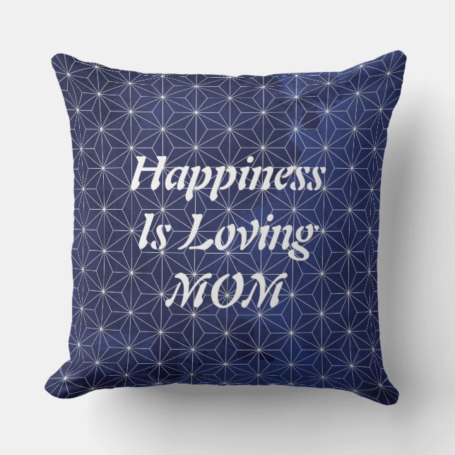 Geluk houdt van mam Pillow Kussen (Voorkant)