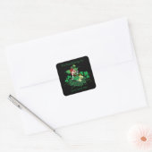 Geluk Ierse Fairy Groene Bookplate Vierkante Sticker (Envelop)