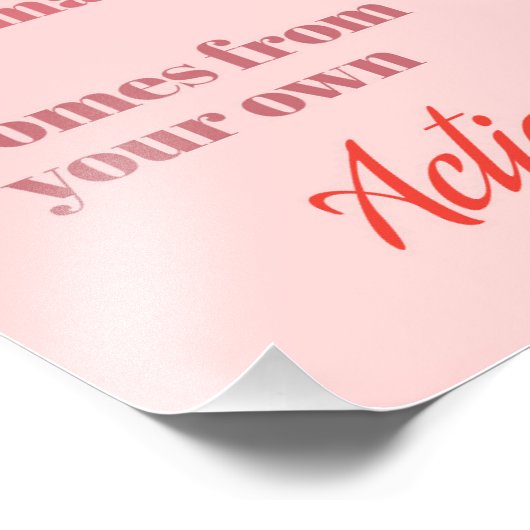 Geluk in actie: poster quote (Hoek)