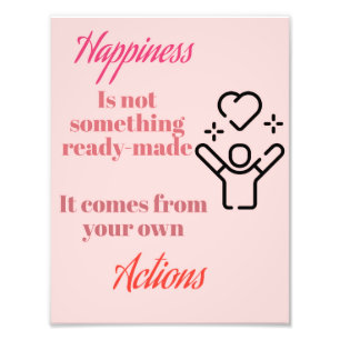Geluk in actie: poster quote