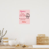 Geluk in actie: poster quote (Keuken)