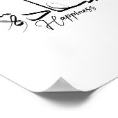 Geluk in Arabische kalligrafie, moderne typografie Poster (Hoek)