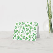 Geluk in de Liefde Groene Bruids douche St. Patric Bedankkaart (Achterkant)