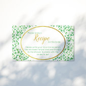 Geluk in de Liefde Groene Bruids douche St. Patric Informatiekaartje