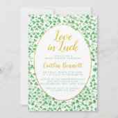 Geluk in de liefde groene bruids douche St. Patric Kaart (Voorkant)