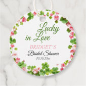 Geluk in de liefde St. Patrick's Day Bruidsfeestje Bedankjes Labels (Voorkant)