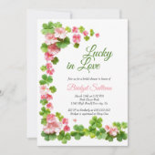 Geluk in de liefde St. Patrick's Day Bruidsfeestje Kaart (Voorkant)