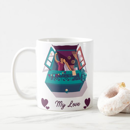 Geluk in een Mok (Met donut)