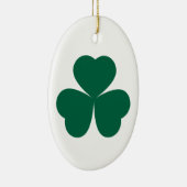 Geluk in elk blad: 3-klaverblad keramisch ornament (Rechts)