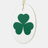 Geluk in elk blad: 3-klaverblad keramisch ornament (Links)