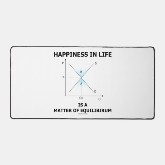 Geluk in het leven is een kwestie van evenwicht bureaumat (Voorkant)