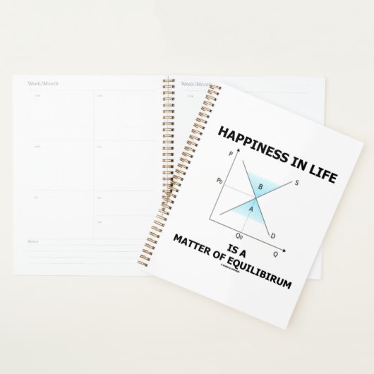 Geluk in het leven is een kwestie van evenwicht planner (Display)