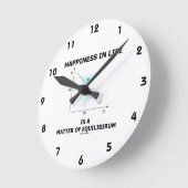 Geluk in het leven is een kwestie van evenwicht ronde klok (Hoek)