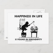 Geluk in het leven wordt gevonden in serendipiteit briefkaart (Voorkant / Achterkant)