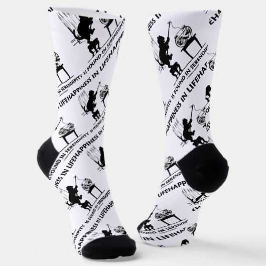 Geluk in het leven wordt gevonden in serendipiteit sokken (Gebogen)