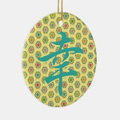 Geluk in Japans keramisch Ornament (Rechts)