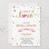 Geluk in liefde bruids douche uitnodiging (Voorkant)