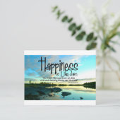 Geluk Inspirerend quote Briefkaart (Staand voorkant)