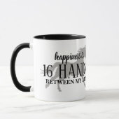 Geluk is 16 HANDEN tussen mijn Legs Accent Pillo Mok (Links)