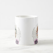 Geluk is ... 2 Foto roze groene Pop kunstbloem Koffiemok (Center)