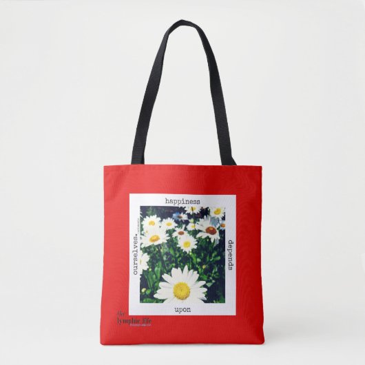 "Geluk is afhankelijk van de eigen Canvas tas" Tote Bag (Voorkant)