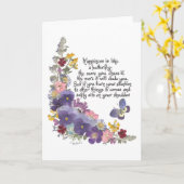 Geluk is als een vlinder kaart (Gele Bloem)