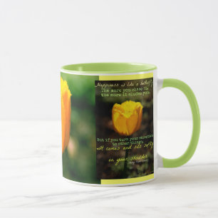 Geluk is als een vlinder mok