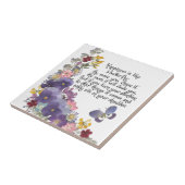 Geluk is als een vlinder tegeltje (Zijkant)