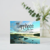 "Geluk is als jam" Inspirerend Quote Briefkaart (Staand voorkant)