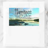 "Geluk is als jam" Inspirerend Quote Rechthoekige Sticker (Tas)