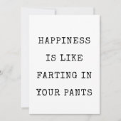Geluk is als scheten in je broek Funny Card Kaart (Voorkant)