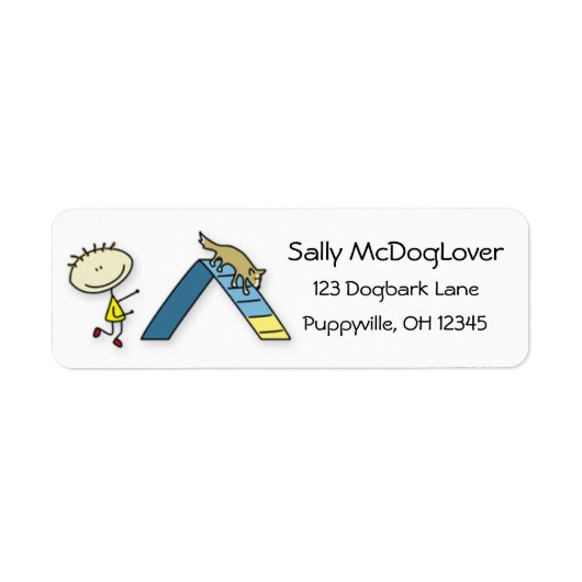 Geluk is behendigheid van de hond etiket (Voorkant)