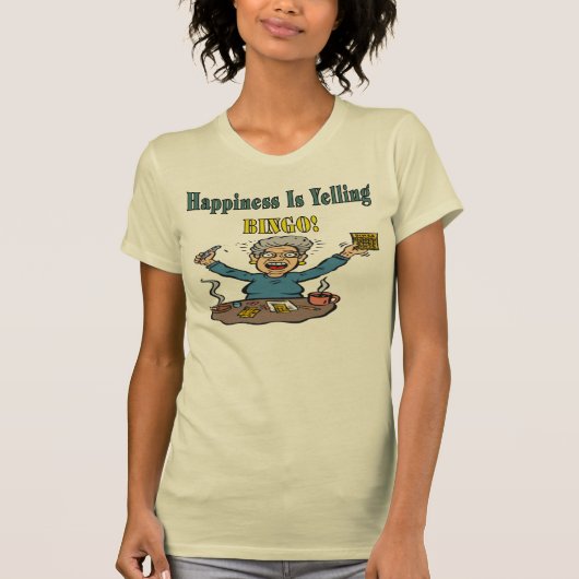 Geluk is bingo t-shirt (Voorkant)