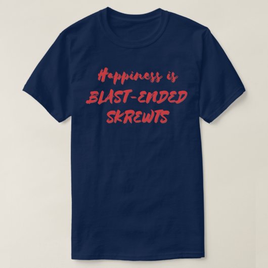 Geluk is BlastEnded Skrewts T-shirt (Design voorkant)